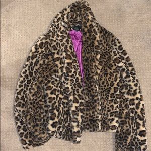 Leopard Faux fur jacket